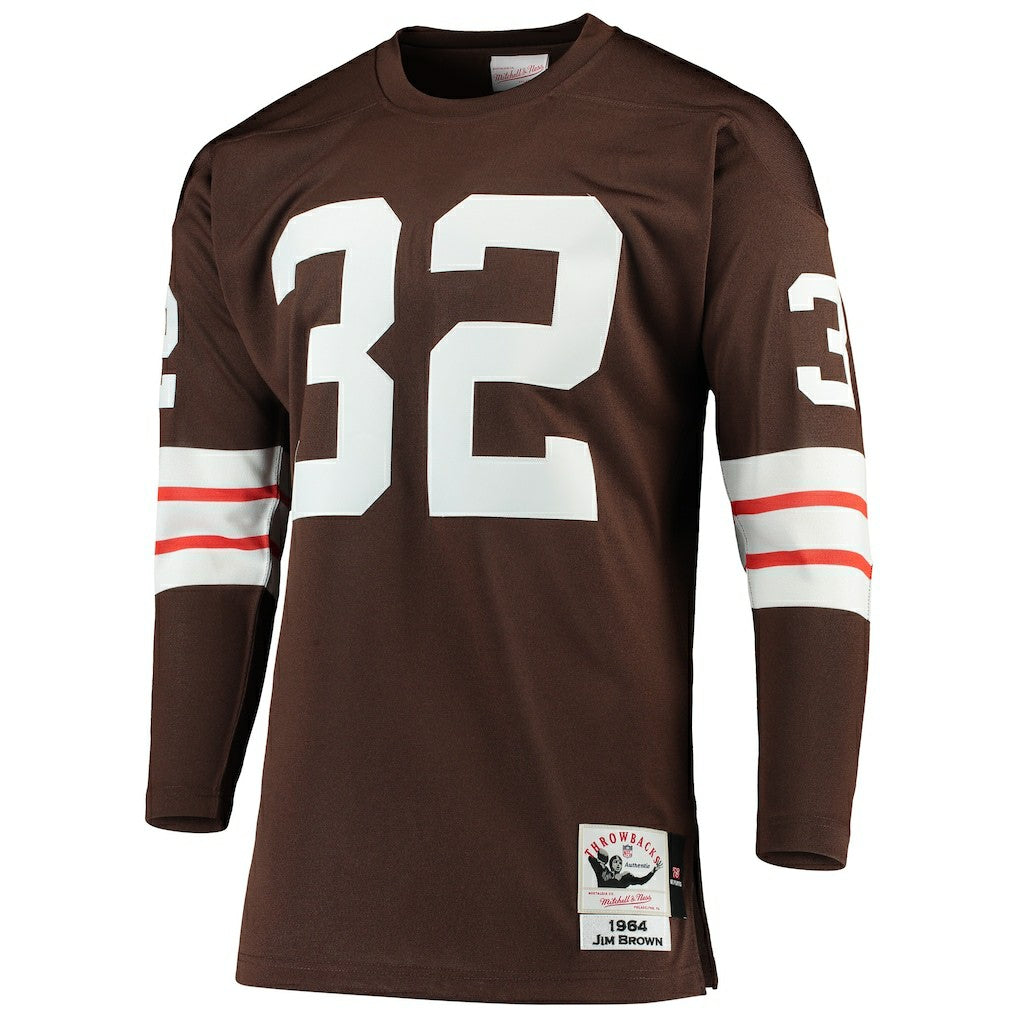 Jim Brown Cleveland Browns 1964 Authentic Throwback Retired Player Jersey - Brown discount