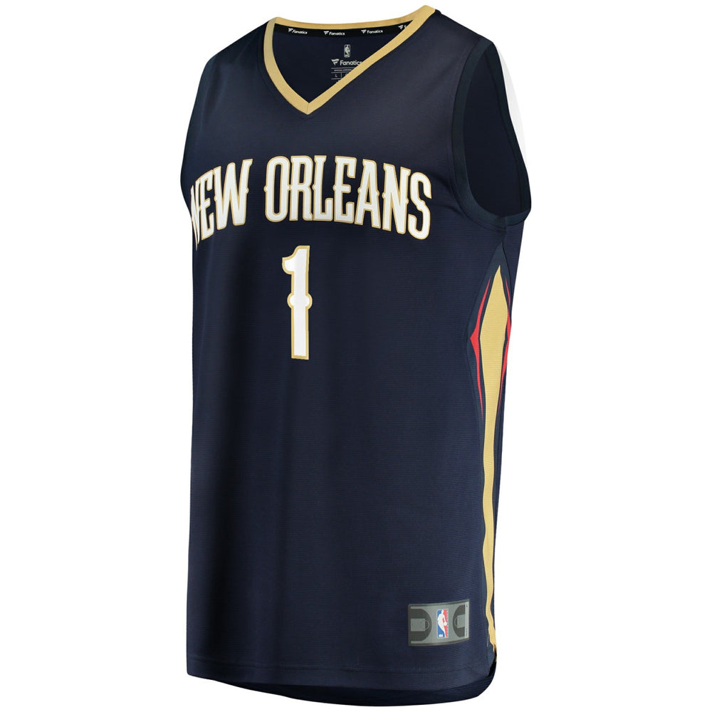 Zion Williamson New Orleans Pelicans Fast Break Replica Jersey Navy - Icon Edition | Fanatics online