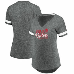 Toronto Raptors Women's Showtime Winning With Pride Notch Neck T-Shirt - Gray/White | Fanatics outlet