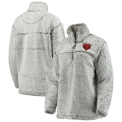 Chicago Bears Women's Sherpa Quarter-Zip Pullover Jacket - Gray cheap