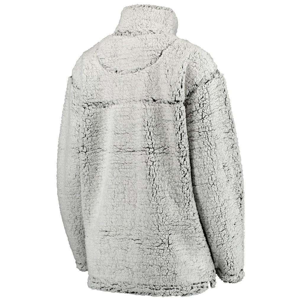 Chicago Bears Women's Sherpa Quarter-Zip Pullover Jacket - Gray cheap