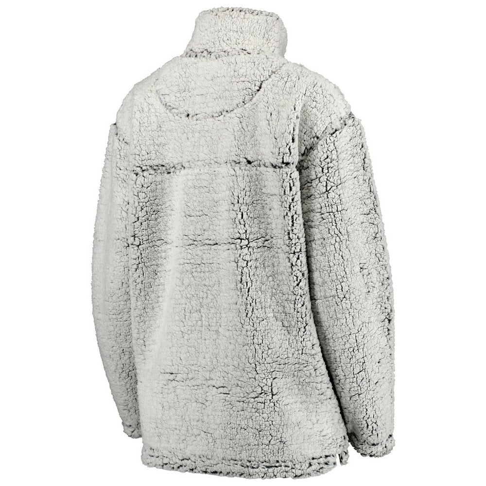 Chicago Bears Women's Sherpa Quarter-Zip Pullover Jacket - Gray cheap
