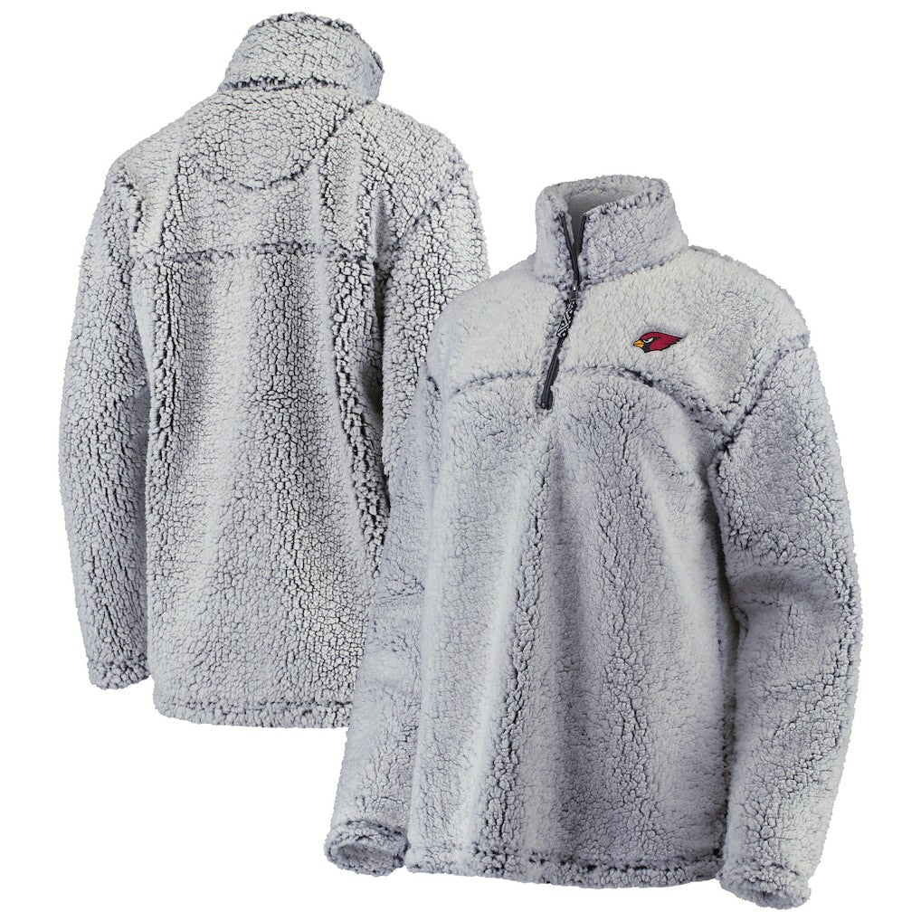 Arizona Cardinals G-III 4Her by Carl Banks Women's Sherpa Quarter-Zip Pullover Jacket - Gray cheap
