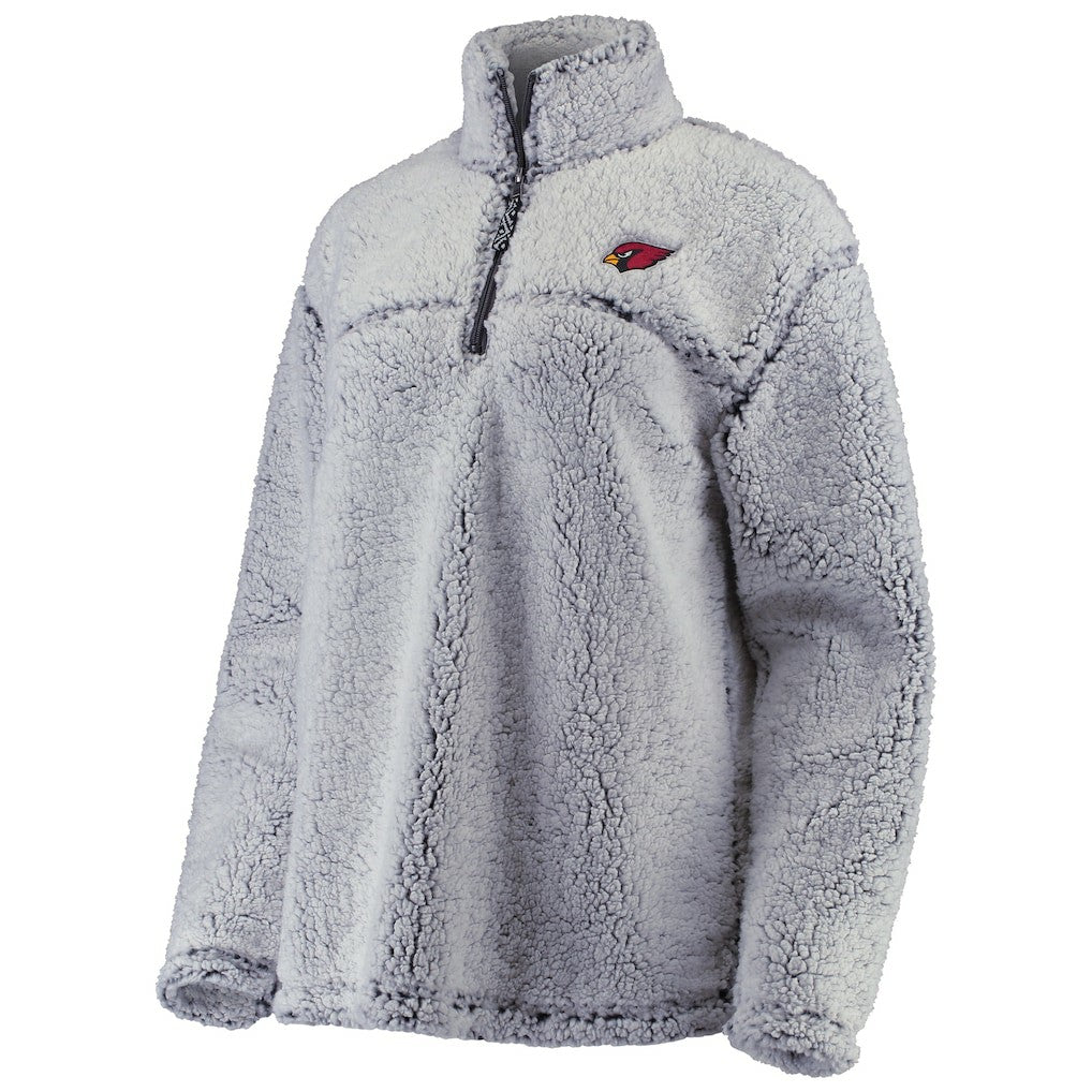 Arizona Cardinals G-III 4Her by Carl Banks Women's Sherpa Quarter-Zip Pullover Jacket - Gray cheap