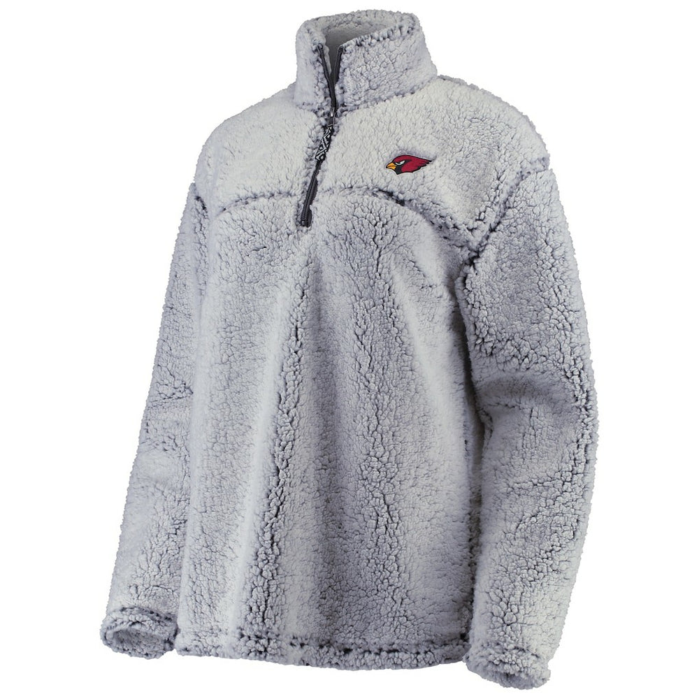 Arizona Cardinals G-III 4Her by Carl Banks Women's Sherpa Quarter-Zip Pullover Jacket - Gray cheap