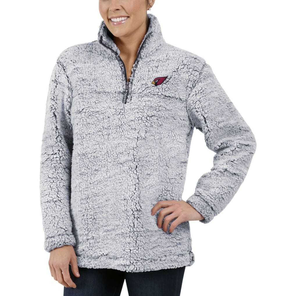 Arizona Cardinals G-III 4Her by Carl Banks Women's Sherpa Quarter-Zip Pullover Jacket - Gray cheap