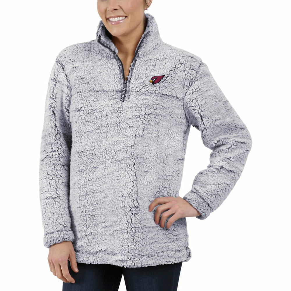Arizona Cardinals G-III 4Her by Carl Banks Women's Sherpa Quarter-Zip Pullover Jacket - Gray cheap