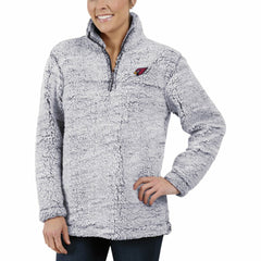 Arizona Cardinals G-III 4Her by Carl Banks Women's Sherpa Quarter-Zip Pullover Jacket - Gray cheap