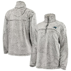 Carolina Panthers G-III 4Her by Carl Banks Women's Sherpa Quarter-Zip Pullover Jacket - Gray on sale