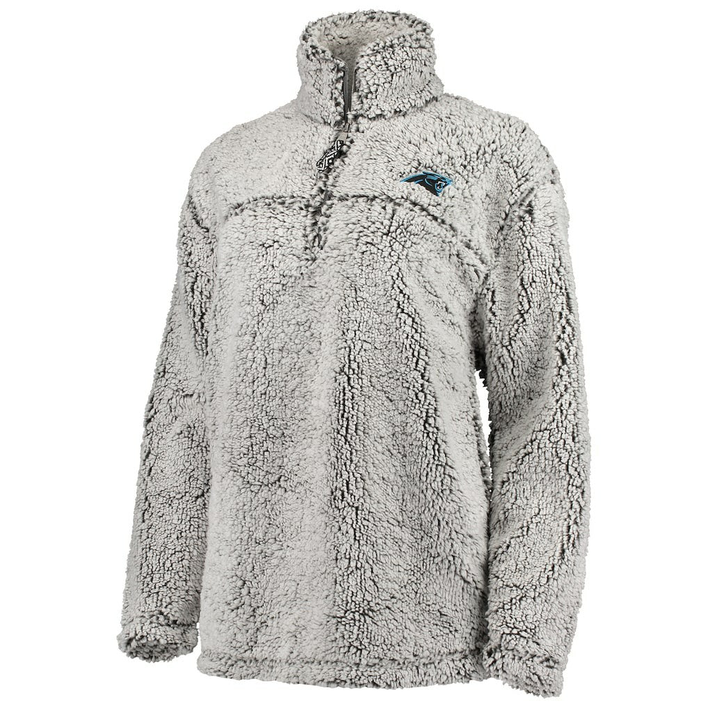 Carolina Panthers G-III 4Her by Carl Banks Women's Sherpa Quarter-Zip Pullover Jacket - Gray on sale