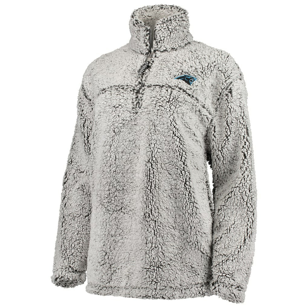 Carolina Panthers G-III 4Her by Carl Banks Women's Sherpa Quarter-Zip Pullover Jacket - Gray on sale