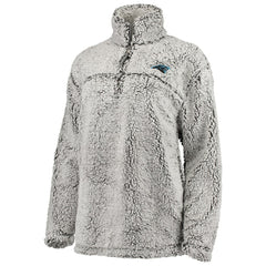 Carolina Panthers G-III 4Her by Carl Banks Women's Sherpa Quarter-Zip Pullover Jacket - Gray on sale