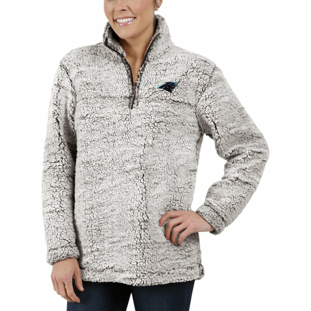 Carolina Panthers G-III 4Her by Carl Banks Women's Sherpa Quarter-Zip Pullover Jacket - Gray on sale
