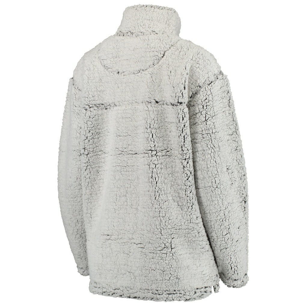 Philadelphia Eagles Women's Sherpa Quarter-Zip Pullover Jacket - Gray for sale