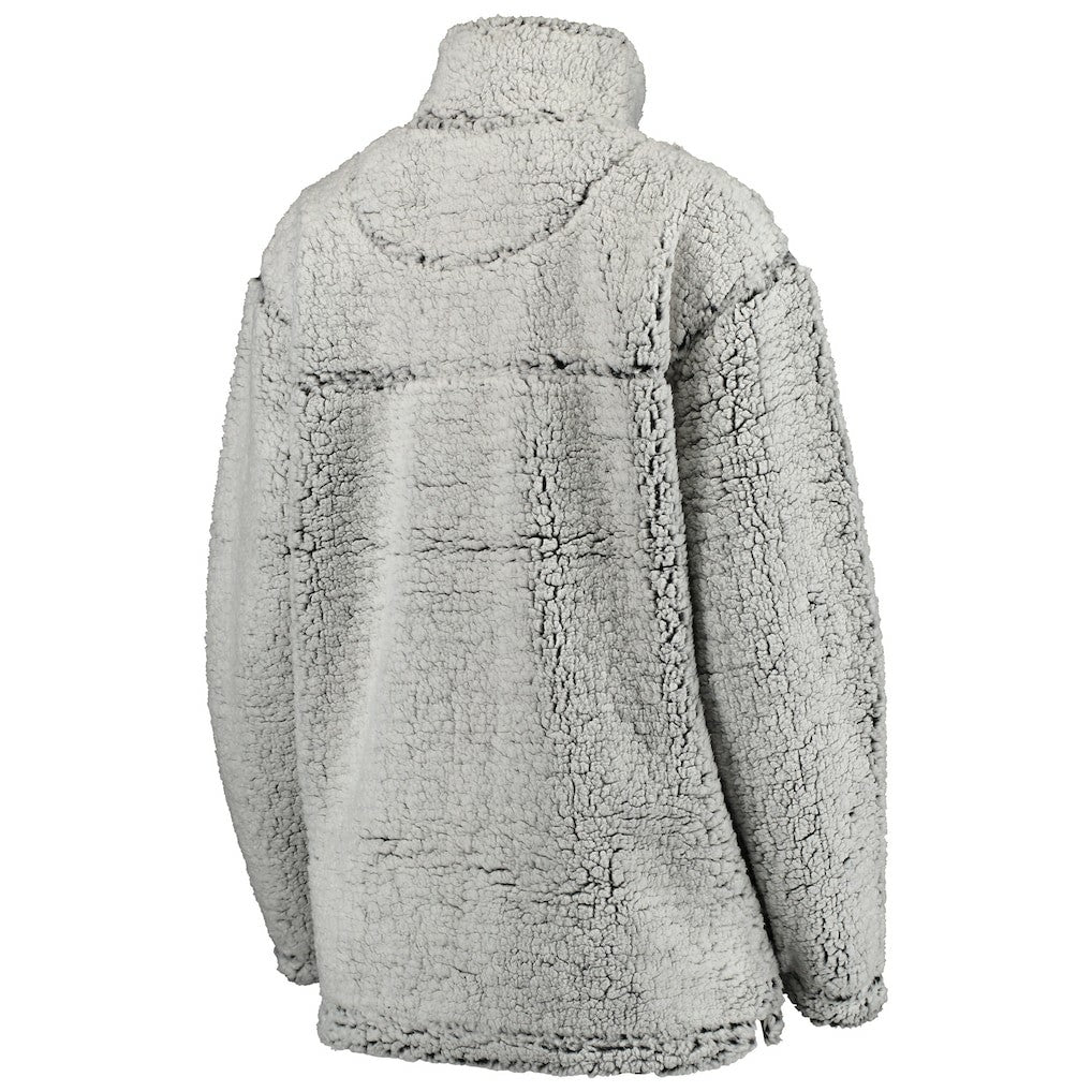 Kansas City Chiefs Women's Sherpa Quarter-Zip Pullover Jacket - Gray discount