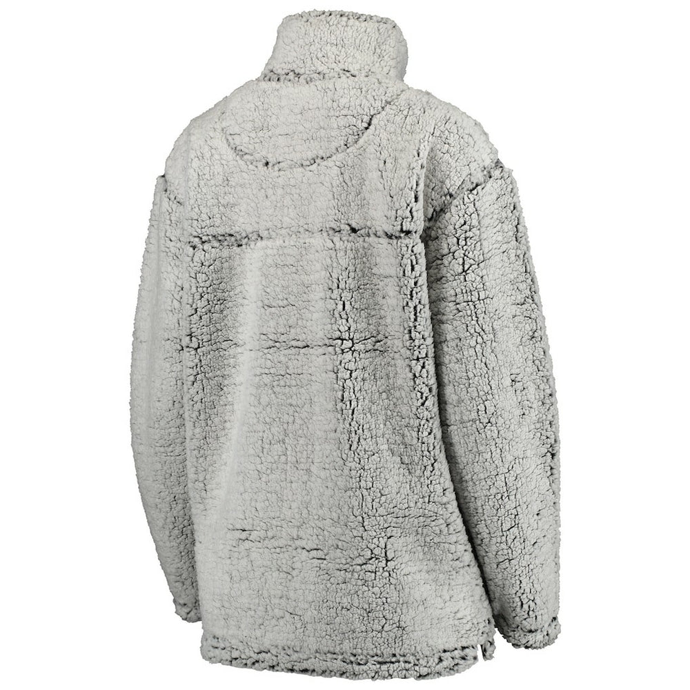 Kansas City Chiefs Women's Sherpa Quarter-Zip Pullover Jacket - Gray discount