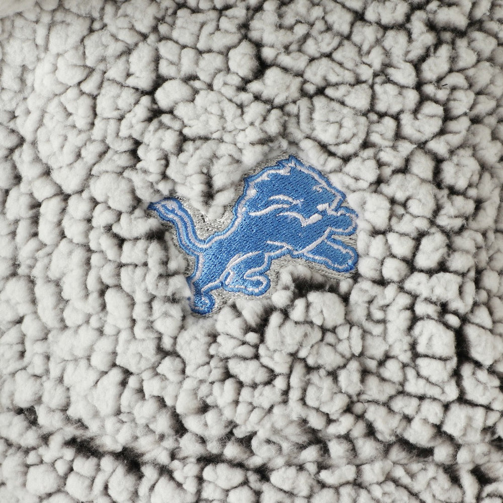 Detroit Lions Women's Sherpa Quarter-Zip Pullover Jacket - Gray online
