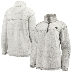 New Orleans Saints G-III 4Her by Carl Banks Women's Sherpa Quarter-Zip Pullover Jacket - Gray on sale
