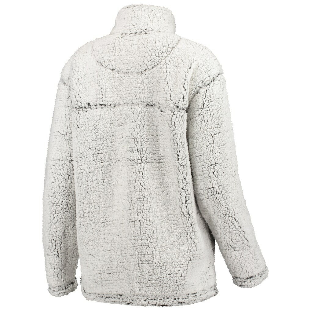 New Orleans Saints G-III 4Her by Carl Banks Women's Sherpa Quarter-Zip Pullover Jacket - Gray on sale