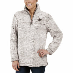 New Orleans Saints G-III 4Her by Carl Banks Women's Sherpa Quarter-Zip Pullover Jacket - Gray on sale