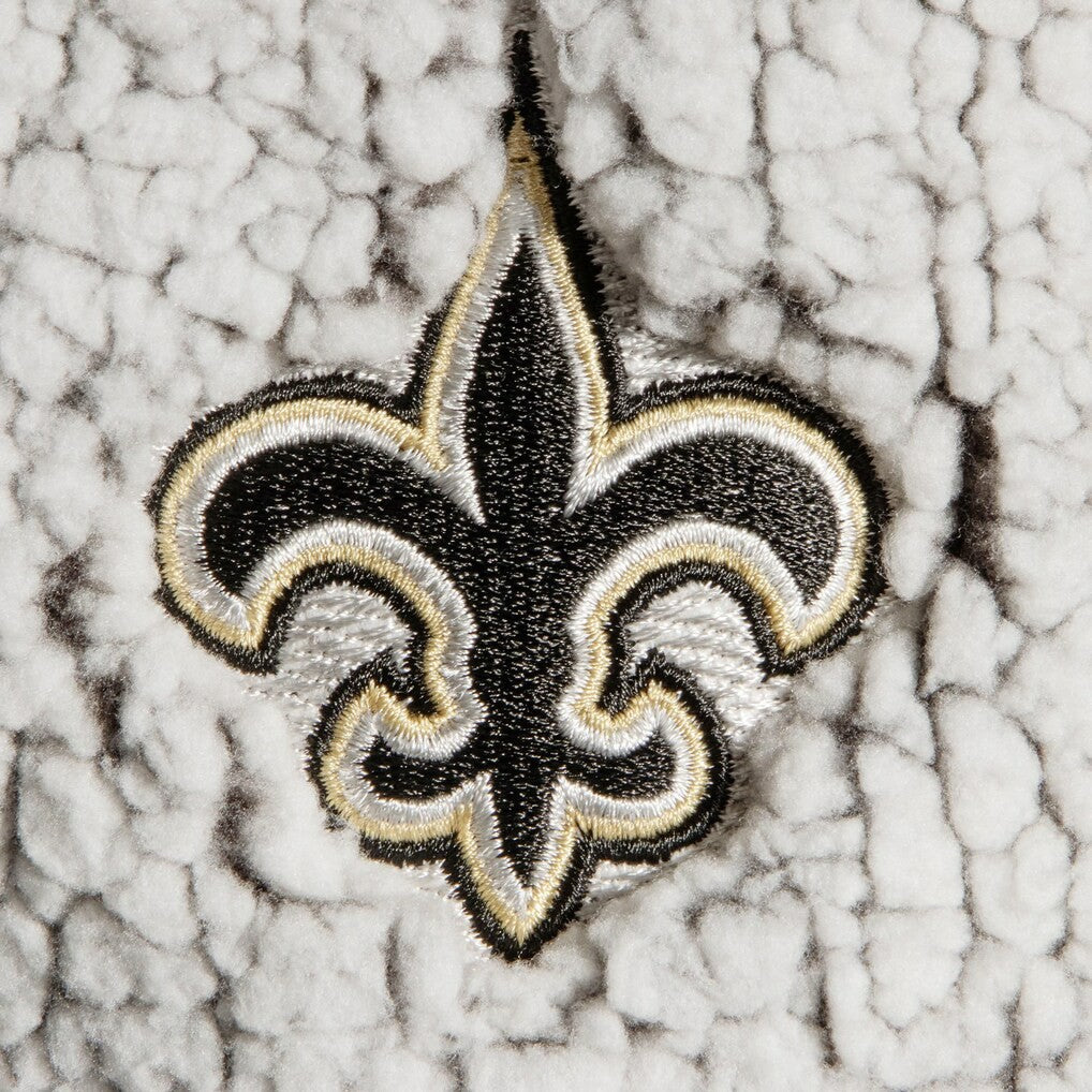 New Orleans Saints G-III 4Her by Carl Banks Women's Sherpa Quarter-Zip Pullover Jacket - Gray on sale