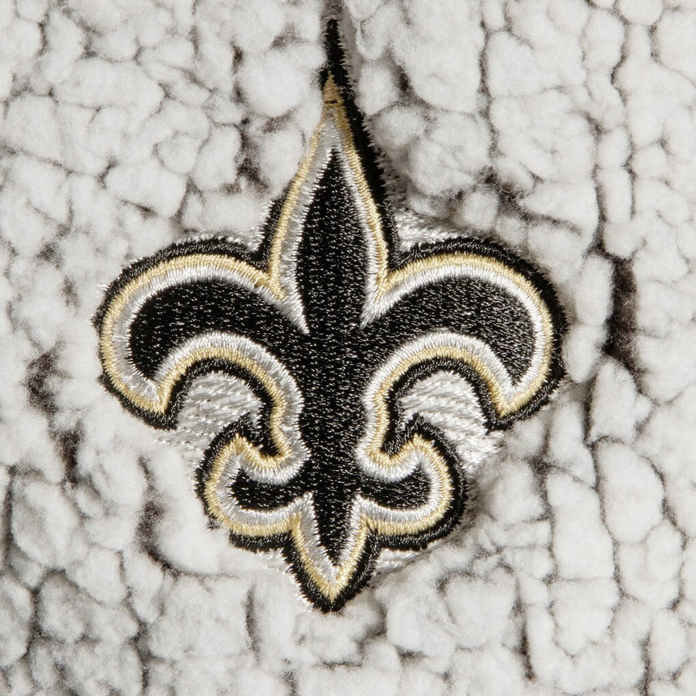 New Orleans Saints G-III 4Her by Carl Banks Women's Sherpa Quarter-Zip Pullover Jacket - Gray on sale