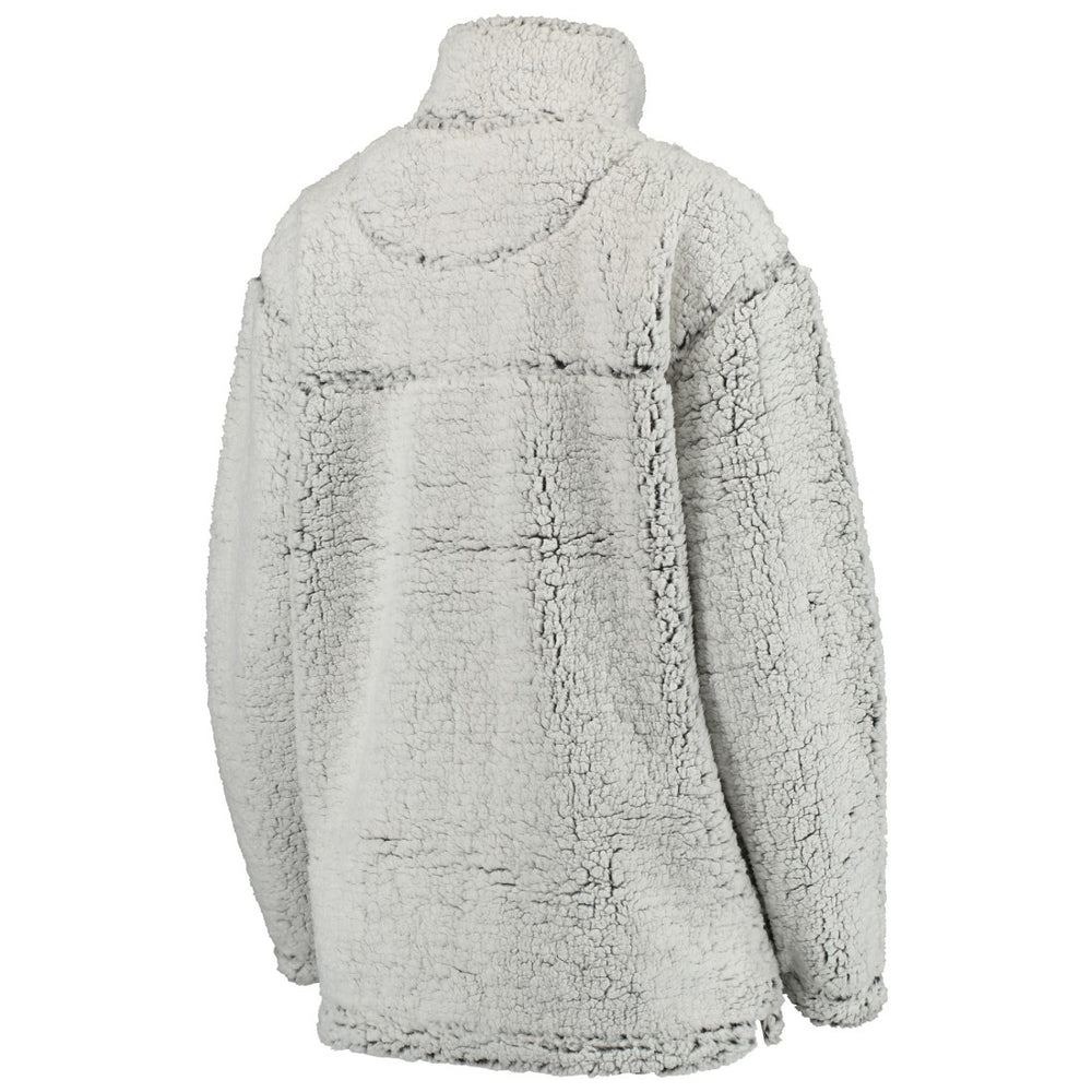 Green Bay Packers Women's Sherpa Quarter-Zip Pullover Jacket - Gray sale