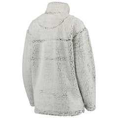 Green Bay Packers Women's Sherpa Quarter-Zip Pullover Jacket - Gray sale