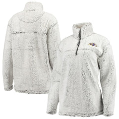 Baltimore Ravens G-III 4Her by Carl Banks Women's Sherpa Quarter-Zip Pullover Jacket - Gray outlet