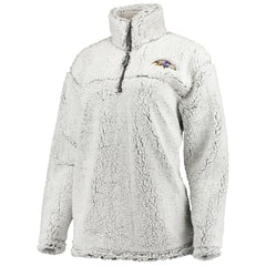 Baltimore Ravens G-III 4Her by Carl Banks Women's Sherpa Quarter-Zip Pullover Jacket - Gray outlet
