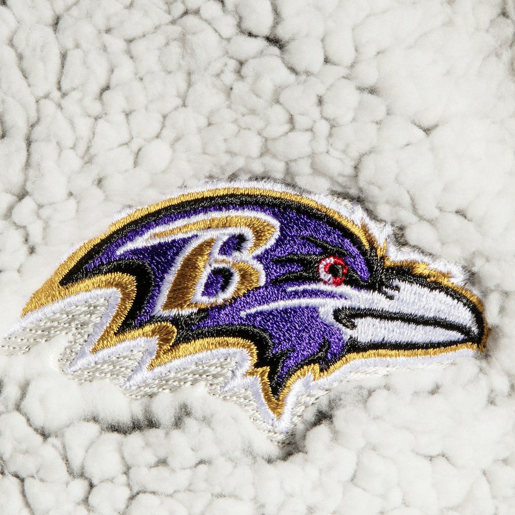 Baltimore Ravens G-III 4Her by Carl Banks Women's Sherpa Quarter-Zip Pullover Jacket - Gray outlet
