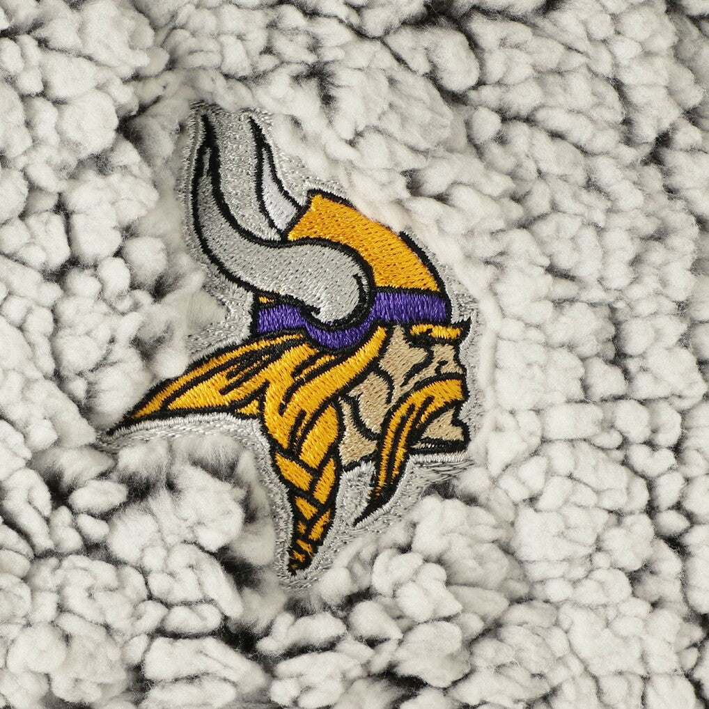 Minnesota Vikings Women's Sherpa Quarter-Zip Pullover Jacket - Gray outlet