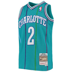 Larry Johnson Charlotte Hornets Youth 1992/93 Hardwood Classics Swingman Jersey - Teal | Mitchell & Ness for sale