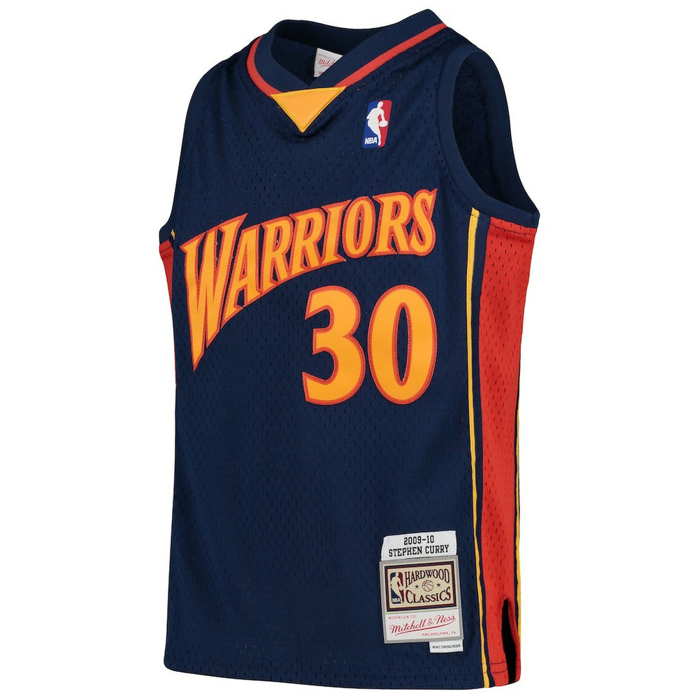 Stephen Curry Golden State Warriors Youth 2009-10 Hardwood Classics Swingman Throwback Jersey sale - Navy | Mitchell & Ness cheap