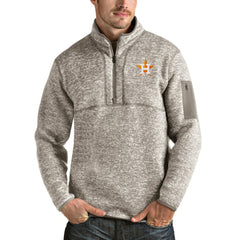 Houston Astros Antigua Fortune Quarter-Zip Pullover Jacket - Oatmeal
