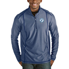 St. Louis Blues Antigua 2019 Stanley Cup Champions Tempo Quarter-Zip Pullover Jacket Royal/Heather Gray