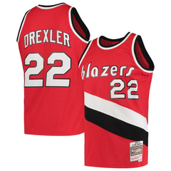 Clyde Drexler Portland Trail Blazers 1983/84 Hardwood Classics Swingman Jersey - Red | Mitchell & Ness cheap