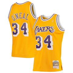 Shaquille O'Neal Los Angeles Lakers 1996/97 Hardwood Classics Swingman Jersey - Gold | Mitchell & Ness on sale