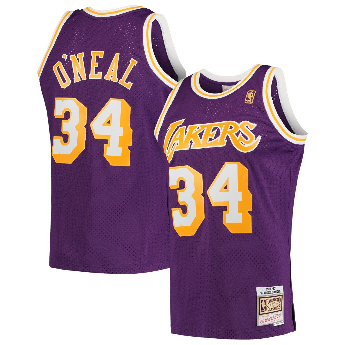 Shaquille O'Neal Los Angeles Lakers Hardwood Classics Swingman Jersey - Purple | Mitchell & Ness outlet