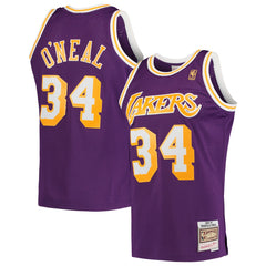 Shaquille O'Neal Los Angeles Lakers Hardwood Classics Swingman Jersey - Purple | Mitchell & Ness outlet
