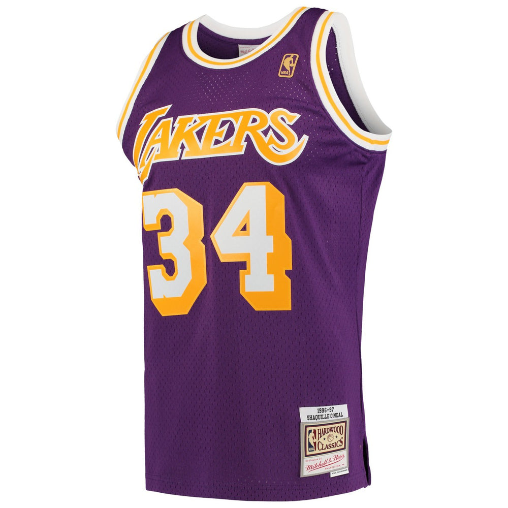 Shaquille O'Neal Los Angeles Lakers Hardwood Classics Swingman Jersey - Purple | Mitchell & Ness outlet