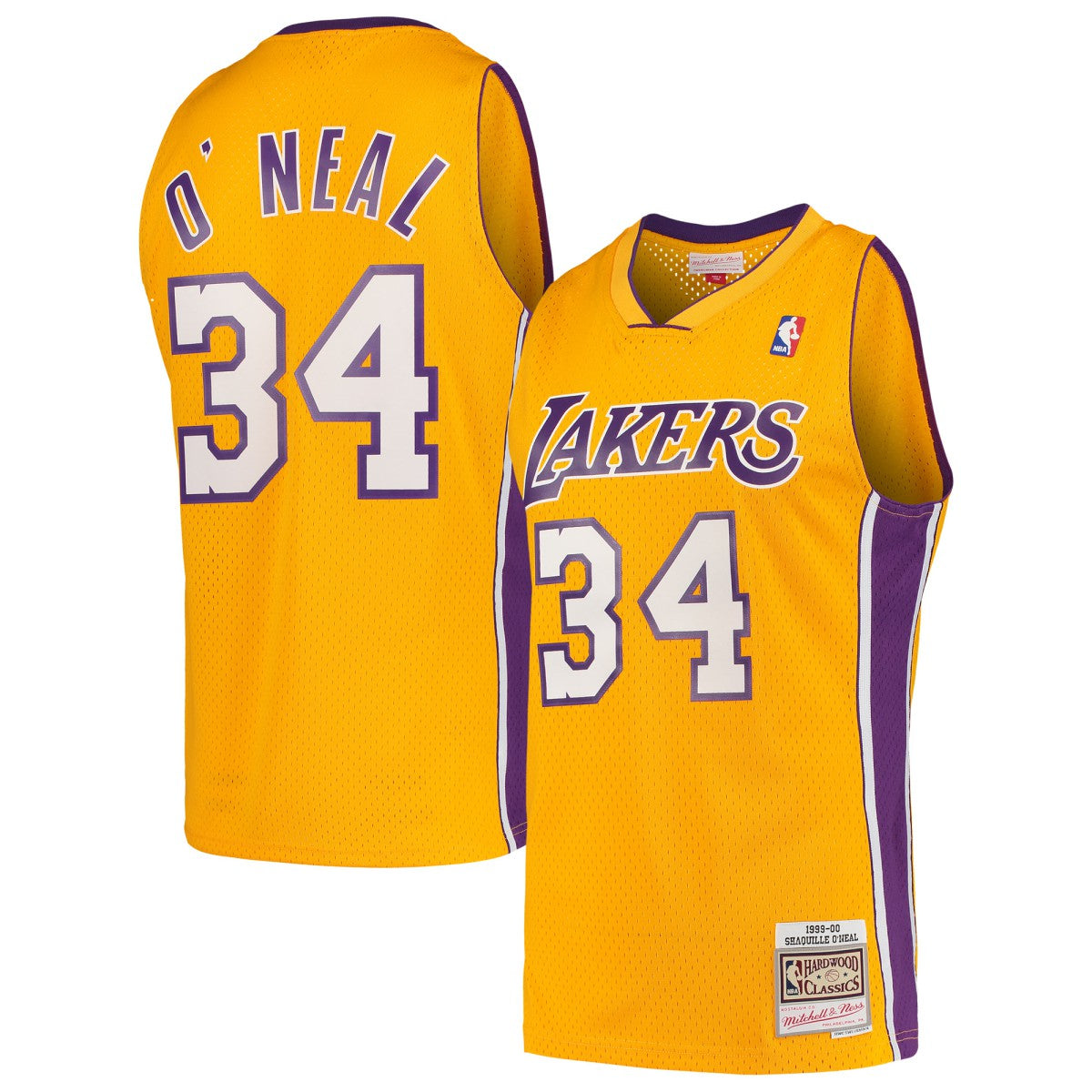 Shaquille O'Neal Los Angeles Lakers Hardwood Classics Swingman Jersey - Gold | Mitchell & Ness sale
