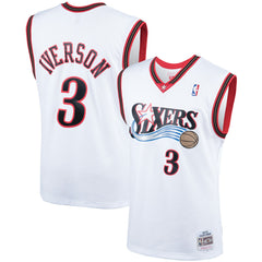 Allen Iverson Philadelphia 76ers Hardwood Classics Swingman Jersey - White | Mitchell & Ness for sale