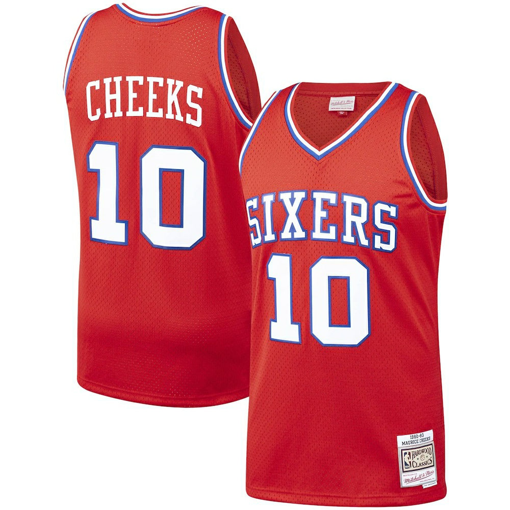 Maurice Cheeks Philadelphia 76ers Hardwood Classics Swingman Jersey - Red | Mitchell & Ness outlet