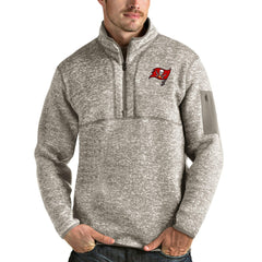 Tampa Bay Buccaneers Antigua Fortune Quarter-Zip Pullover Jacket - Oatmeal online