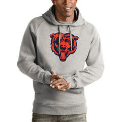 Chicago Bears Antigua Victory Pullover Hoodie - Heather Gray outlet
