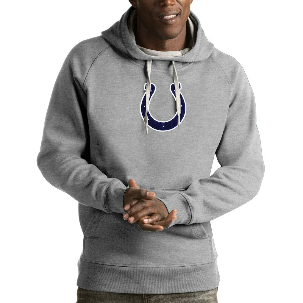 Indianapolis Colts Antigua Victory Pullover Hoodie - Heather Gray for sale
