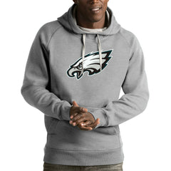 Philadelphia Eagles Antigua Victory Pullover Hoodie - Heather Gray cheap