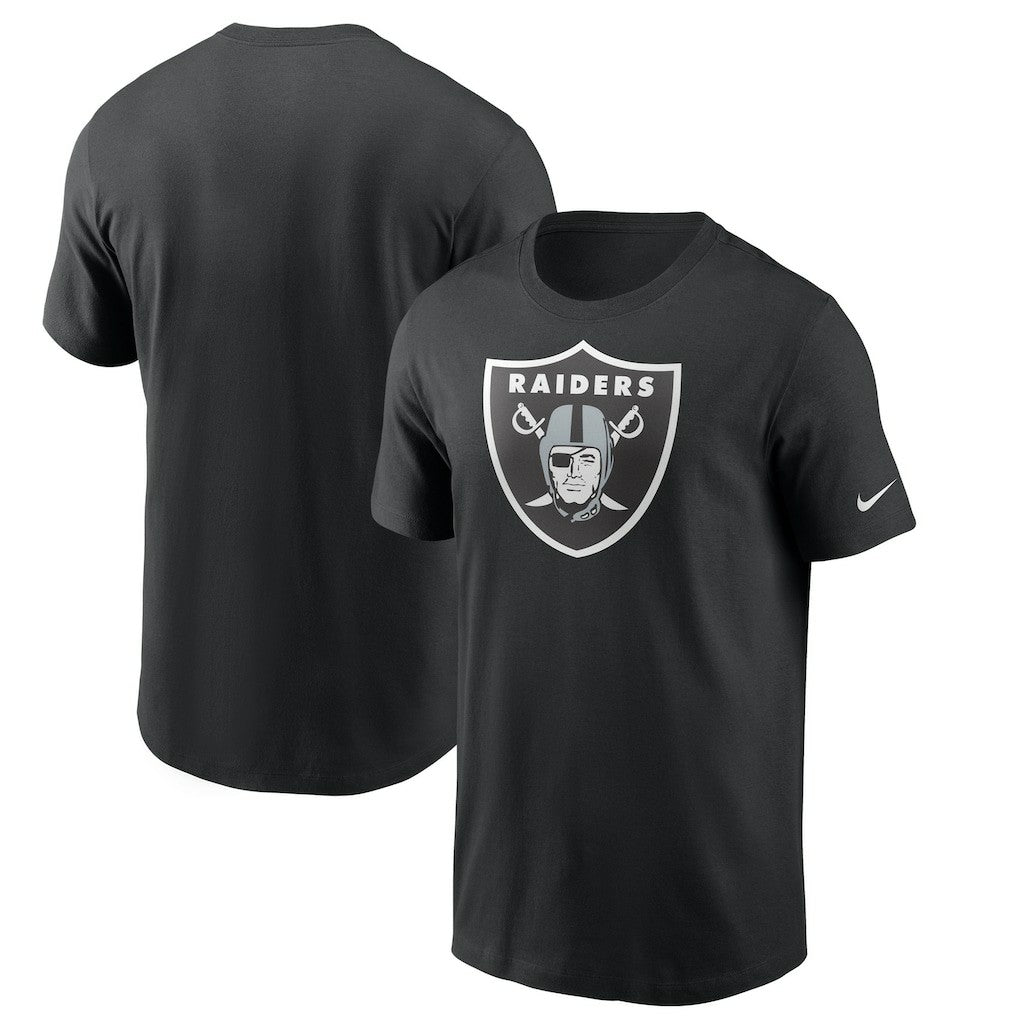 Las Vegas Raiders Primetime Logo Essential T-Shirt - Black | Nike for sale