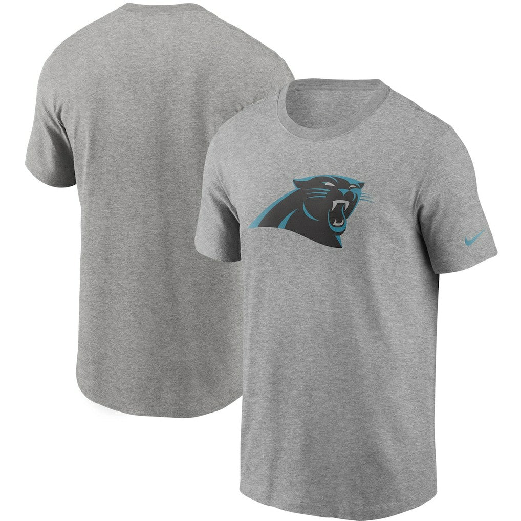 Carolina Panthers Primetime Logo Essential T-Shirt - Heather Gray | Nike online
